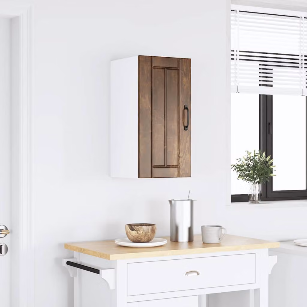 vidaXL Pensile da Cucina Lucca Rovere Fumo in Legno Multistrato