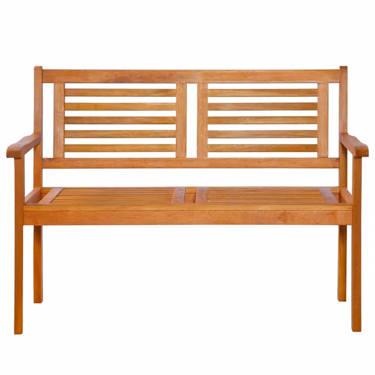 vidaXL Panca da giardino a 2 posti 120 cm in legno massiccio di eucalipto