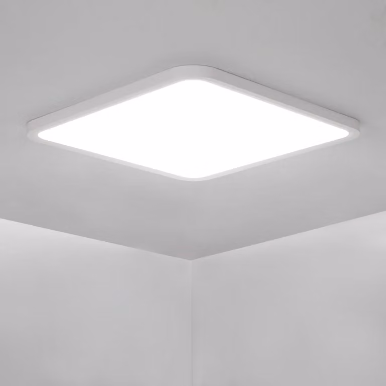Lampada a soffitto LED Osairous, diametro 50 cm, 42W, design piatto e rotondo, grado di protezione IP44 (resistente all'acqua), temperatura di colore 6500K, luminosità 4800LM, luce bianca, ideale per soggiorno, camera da letto, bagno, cucina, corridoio. D