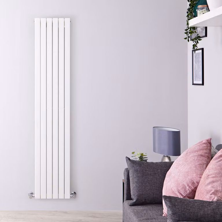 Radiatore di Design Verticale Bianco - 1780 x 354mm - 710W - Sloane