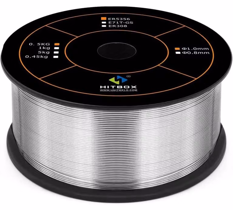 Filo per saldatura MIG in alluminio - ER5356 - Diametro 0,8 mm - Bobina da 0,5 kg - Per saldatrici MIG e spool gun - Universale