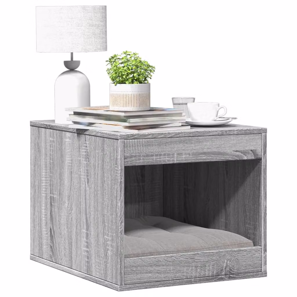 Recinto lettiera per gatti vidaXL in MDF, colore grigio, L: 47 cm, P: 59 cm, H: 42 cm