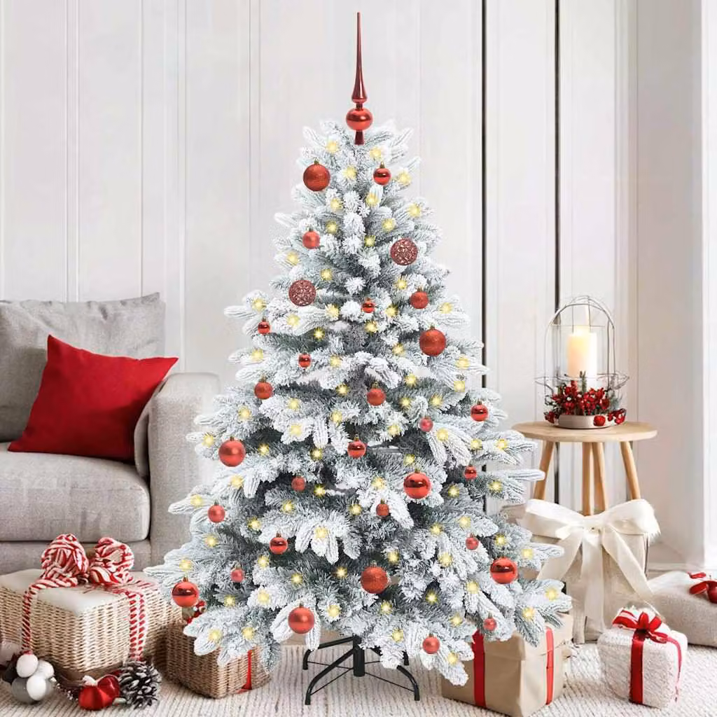 Maison Exclusive - Albero di Natale artificiale con 150 luci LED bianche, altezza 150 cm, realizzato in PE e PVC