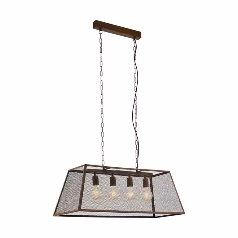 Amesbury lampada a sospensione a 4 luci nera