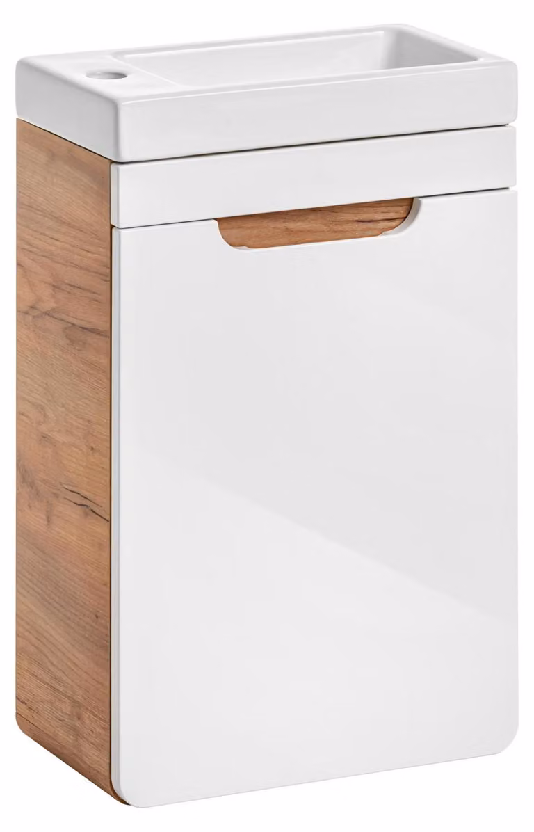 Design Waschbecken Waschtisch Badezimmer Unterschrank Hochglanz 40cm Bad Becken