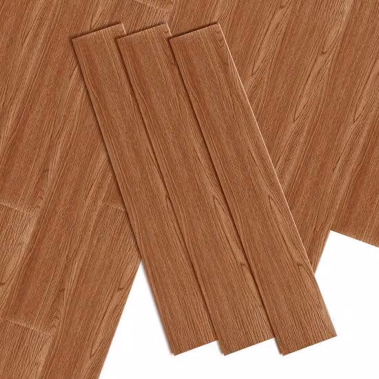 Piastrelle autoadesive in PVC, set da 18 pezzi, 2,51 m², aspetto legno, impermeabili, antiscivolo, adatte per cucina, soggiorno, balcone (colore marrone legno)