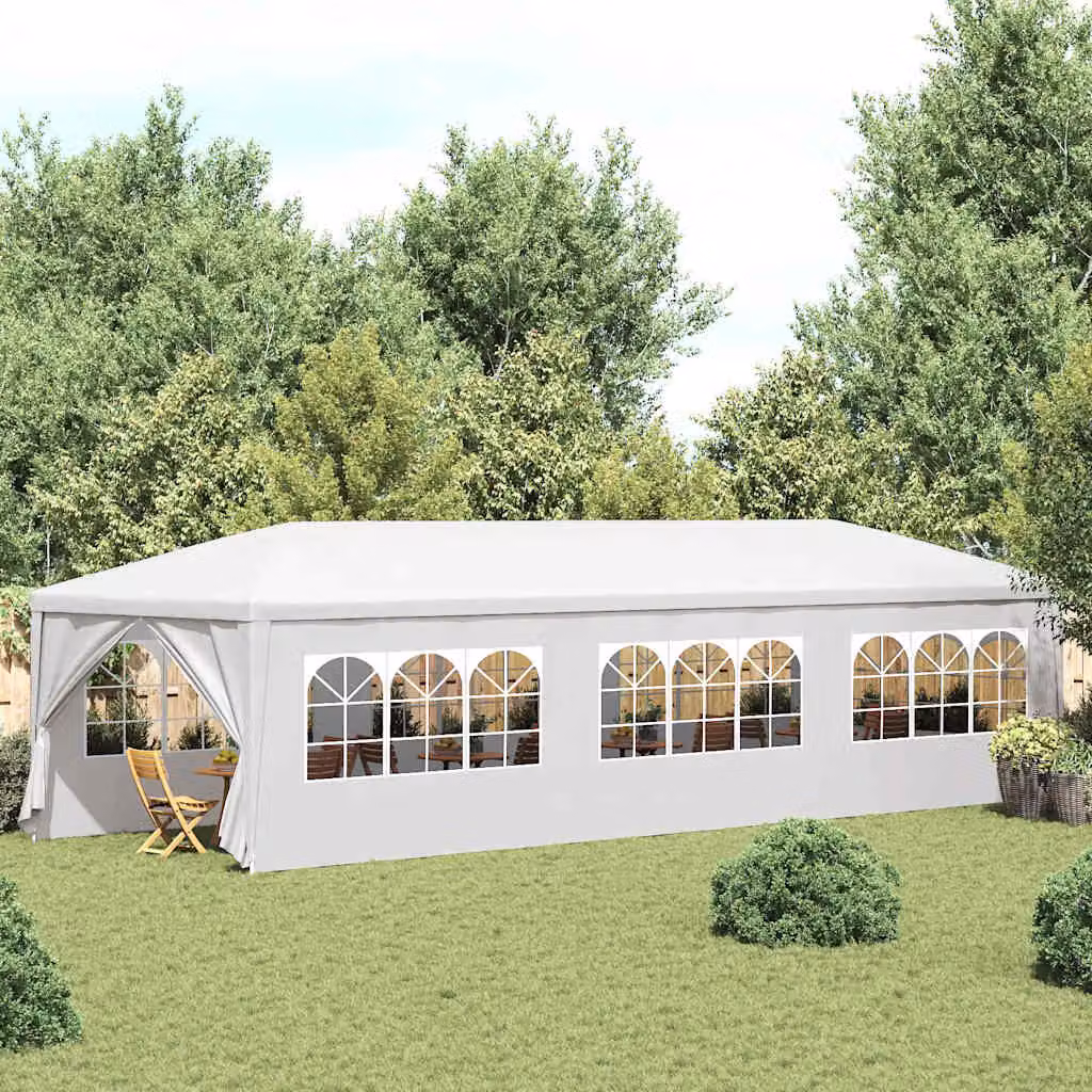 vidaXL Tenda per Feste Bianca L: 900 cm, P: 300 cm, H: 255 cm – 1