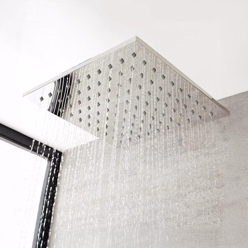 Soffione Doccia Quadrato Orientabile Ultrasottile da Parete 400 x 400mm - Arvo