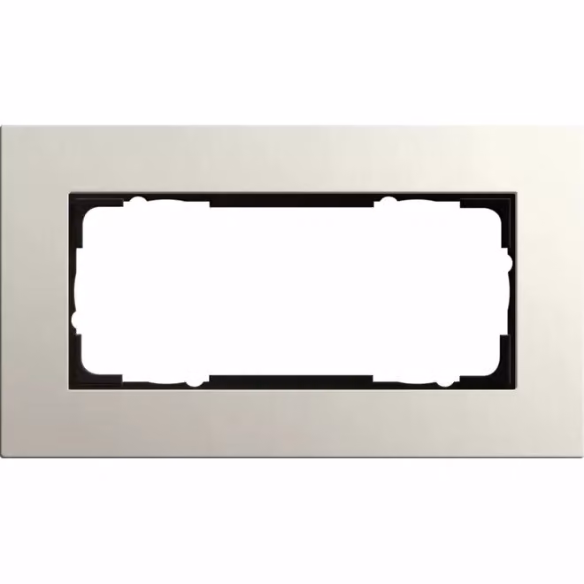 Cornice di copertura doppia Gira senza barra centrale Gira Esprit Lin.Mplx.Grigio chiaro 1002220
