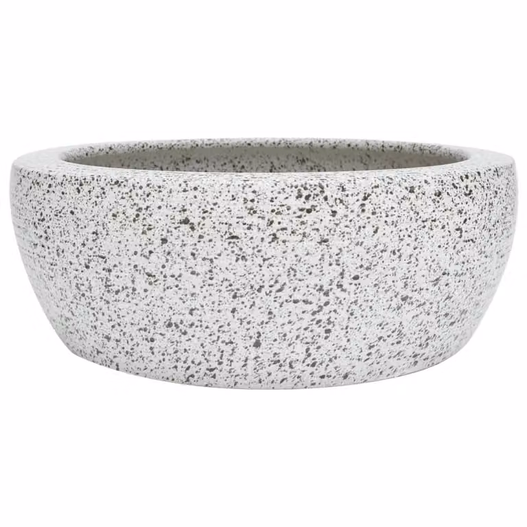 Lavabo da Appoggio Grigio Rotondo Φ41x14 cm Vetroceramica