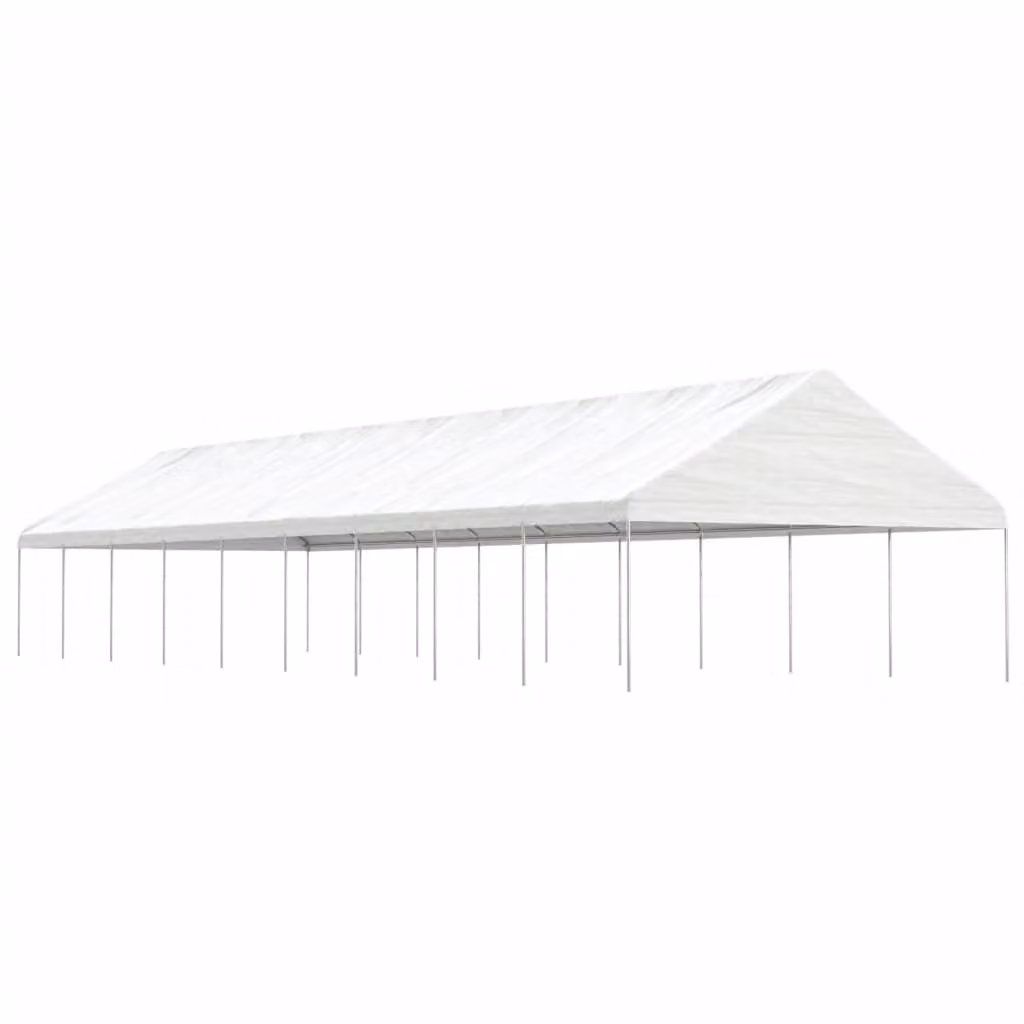 Padiglione con tetto bianco 20,07x5,88x3,75 m polietilene