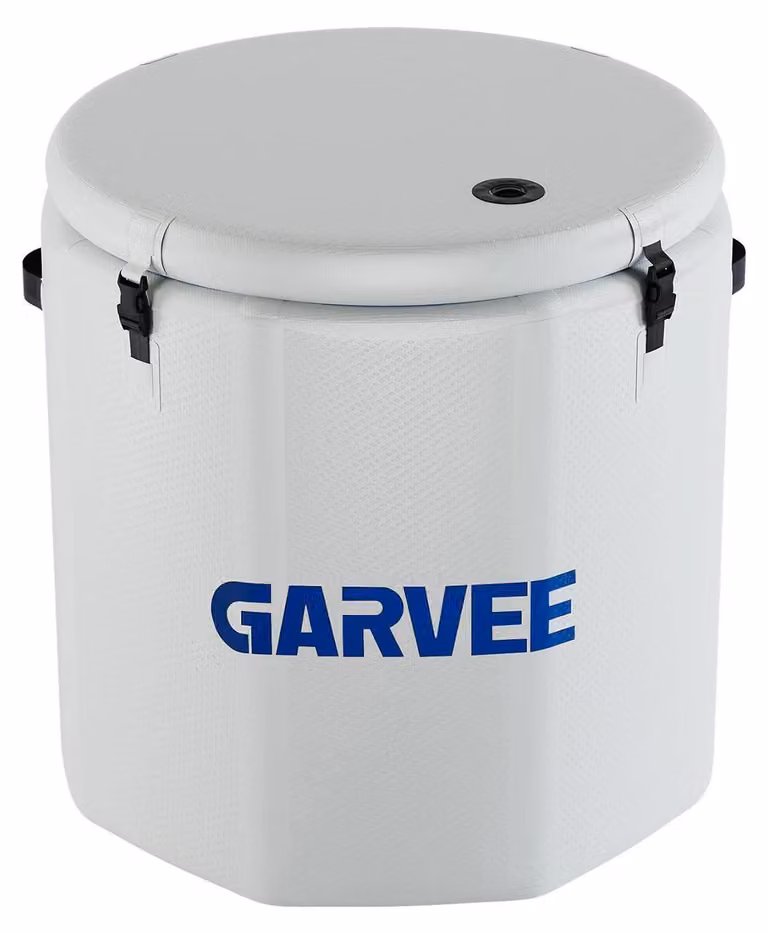 Vasca per bagno di ghiaccio da 700 l - Vasca gonfiabile per bagno in acqua fredda - Per sportivi - Portatile - Con coperchio isolante - Compatibile con dispositivi di raffreddamento ad acqua