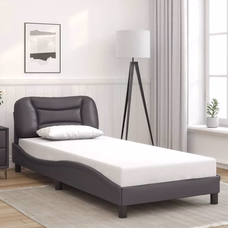 vidaXL Giroletto Hvar senza Materasso in Similpelle Crema L 80 x P 200 cm