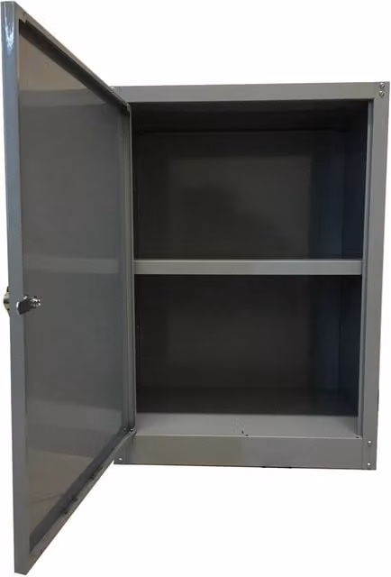 Armadietto Portadocumenti GIORDANOSHOP in Metallo Verniciato Grigio con Anta a Battente L: 60 cm, P: 40 cm, H: 84 cm
