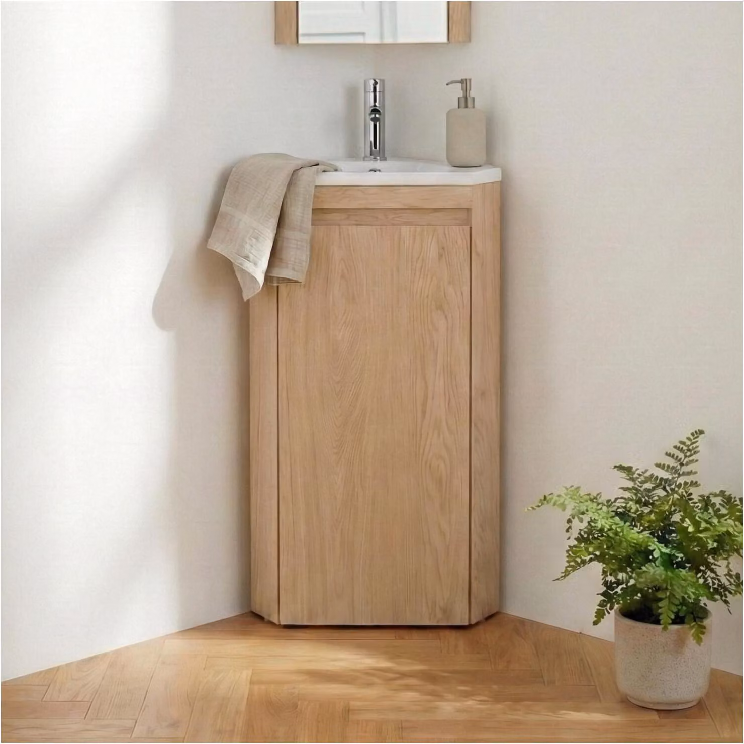 Mobile lavabo angolare SORRENTO con vasca in resina