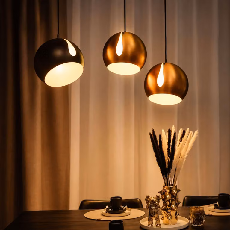s.luce Ball lampada a sospensione paralume intercambiabile lampada a sospensione lampada a sospensione rame Ø 30cm cavo in nero rotondo