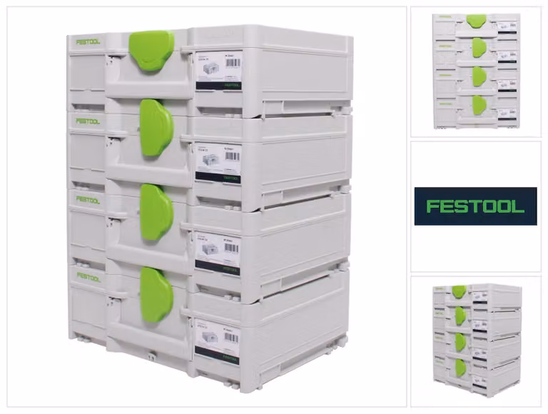 Festool Systainer Set 4x SYS3 M 137 ( 4x 204841 ) 10,4 litri 396x296x137mm Valigia portautensili collegabile