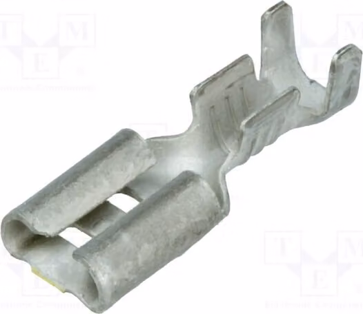 Connettore a morsetto: piatto, per cavi a filo singolo, sezione 0,5÷1,5 mm², lunghezza 4,8 mm, spessore 0,8 mm, dritto, modello 5-160430-7, non isolato