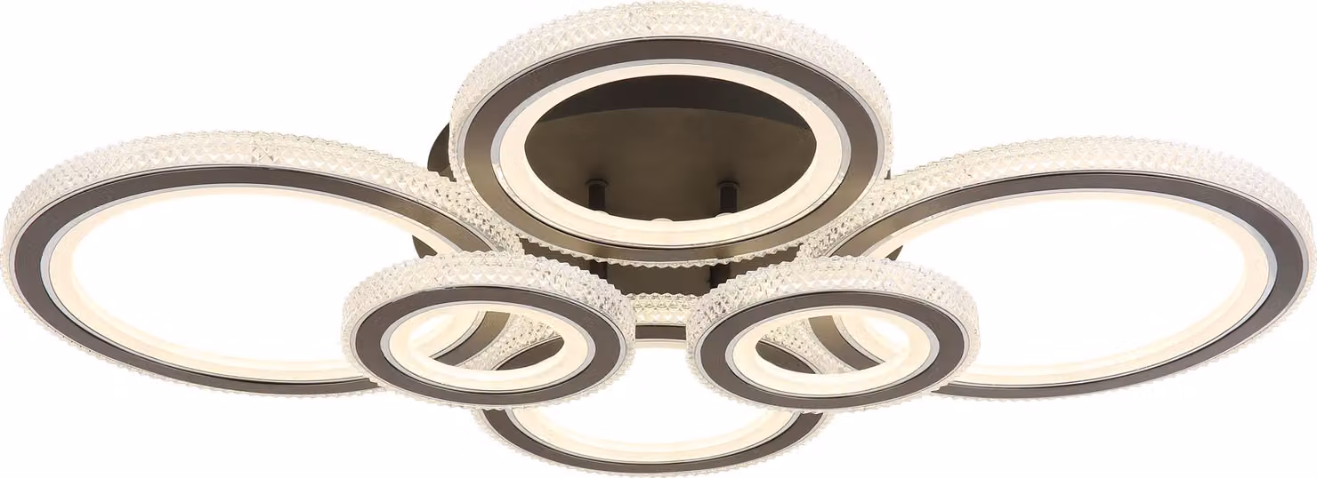 Plafoniera LED, cristalli, telecomando, CCT, L 78 cm