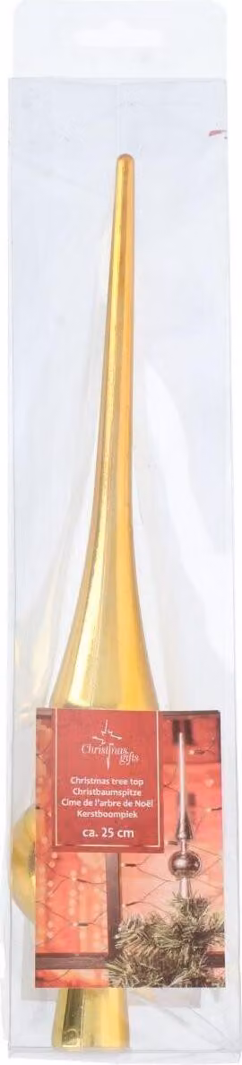 Punta per albero di Natale, 25 cm, dorata