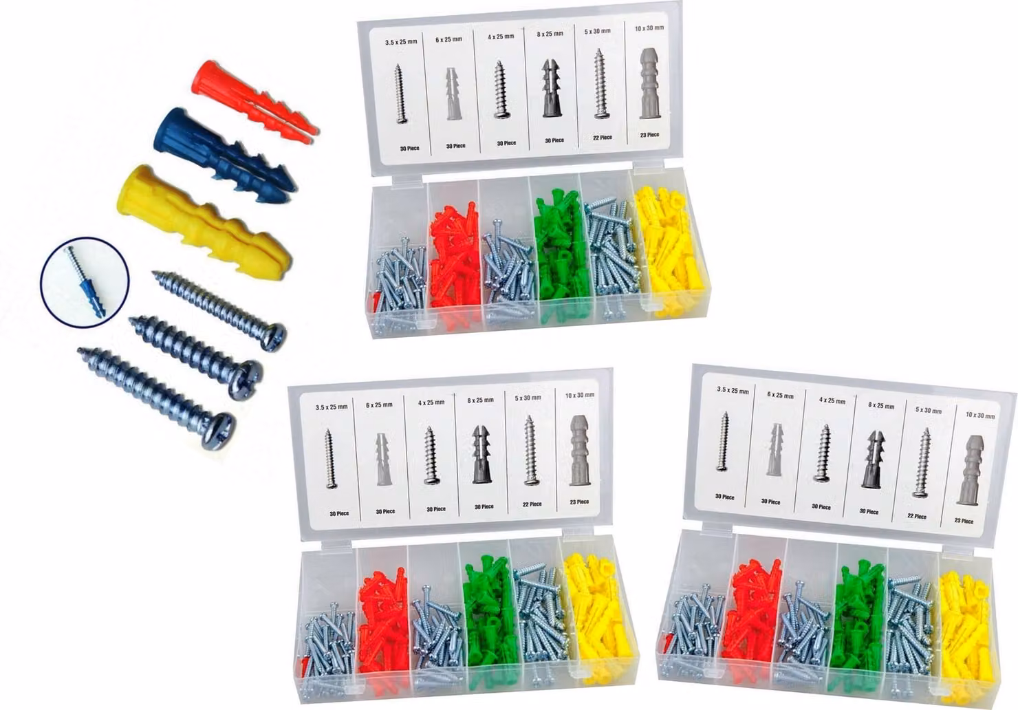 Set di 495 viti e tasselli (assortimento misto)