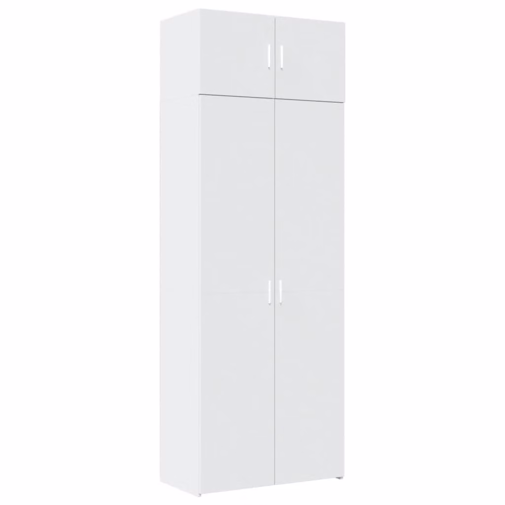 Mobile Portaoggetti Bianco 80x42,5x225 cm in Truciolato