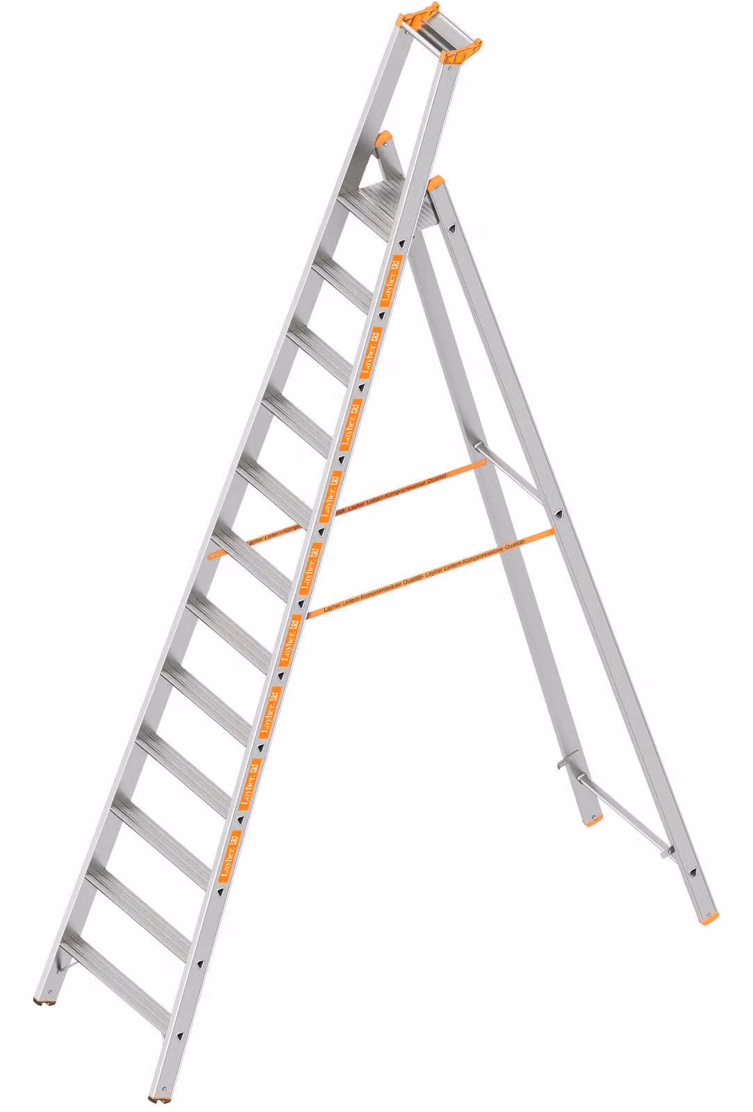 Layher Stufenstehleiter einseitig begehbar Topic 1064 12 Stufen