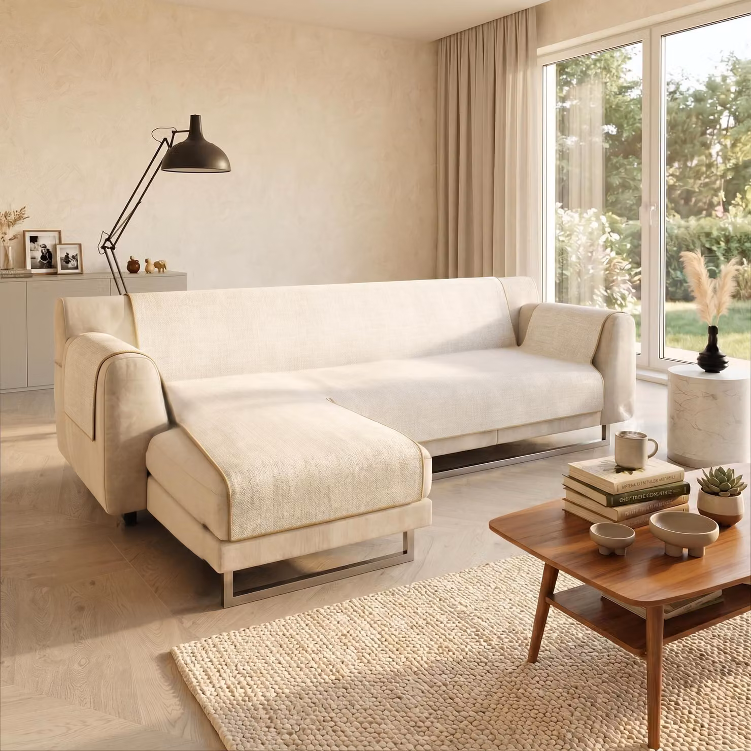 Coperta antiscivolo per divano o chaise longue, dimensioni 240 cm