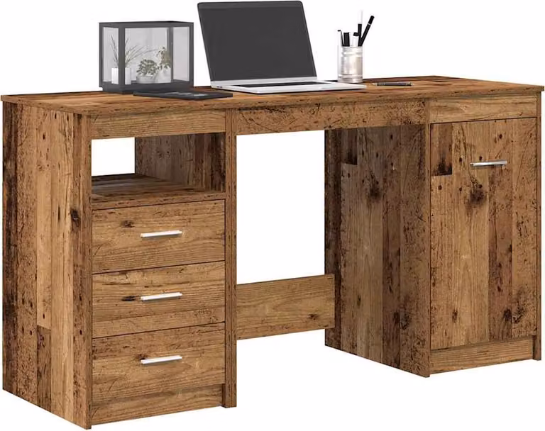 Maison Exclusive - Scrivania con mobile base Legno antico Materiale ligneo