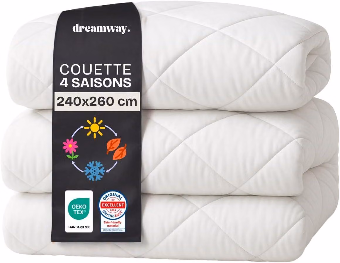 Coperta da letto "4 stagioni", composta da 2 pezzi, dimensioni 240 x 260 cm, adatta a tutte le stagioni