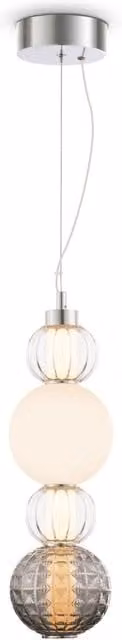 Lampada a sospensione Maytoni Collar LED 17W cromo vetro Ø14,7
