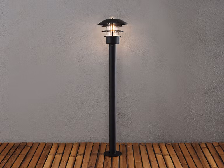 Lampada da percorso a LED in alluminio per l'illuminazione di vialetti e giardini, 98 cm, nera