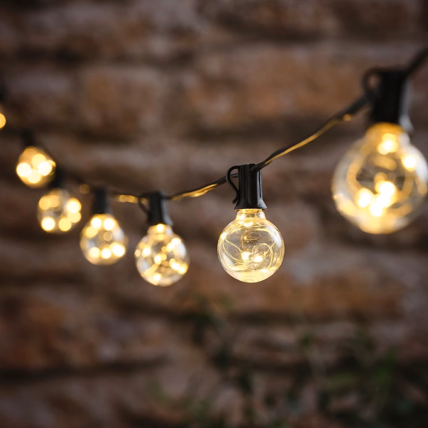 Set di 10 micro-catene luminose a festone, con LED bianco caldo, lunghezza 2 metri, alimentazione solare