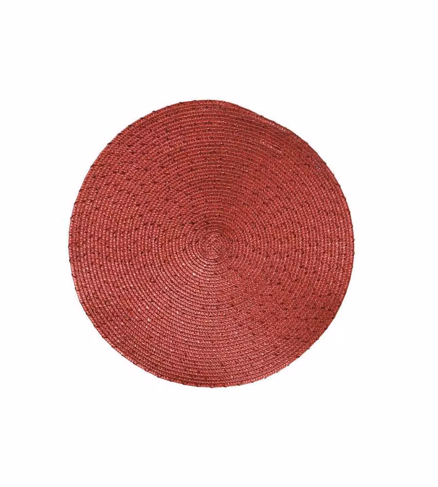 Decoris Tovaglietta Rossa Rotonda - Tavola Natalizia - 38cm