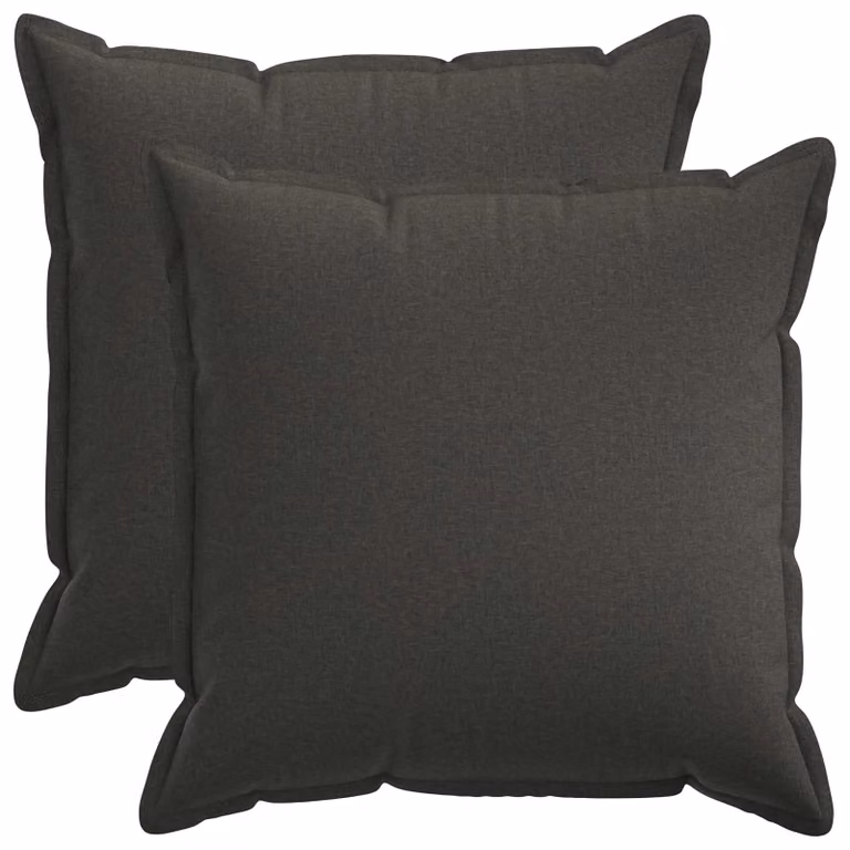 vidaXL Cuscino con cuscino HOUTEN 2 pz Grigio Scuro Lino