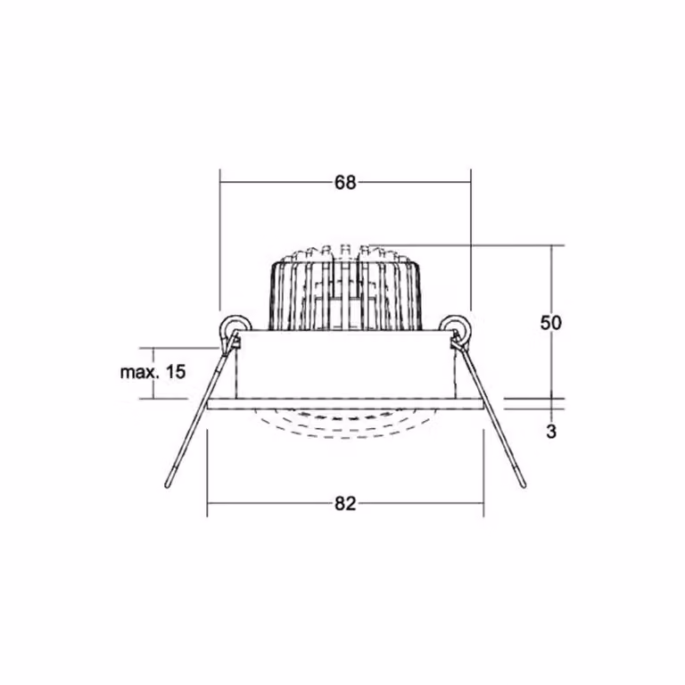 BRUMBERG faretto da incasso Tirrel-R Scatola di connessione DALI cromo Tirrel-R, dimmerabile, Cromo / Argento, Studio / Ufficio, Alluminio, Downlight