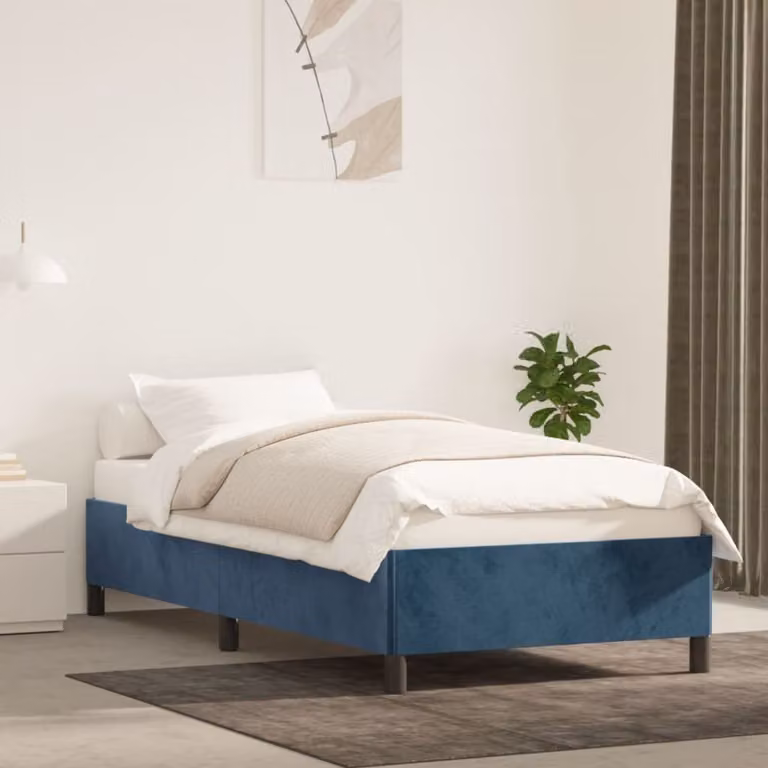 The Living Store rete blu scuro 90x200 cm in velluto
