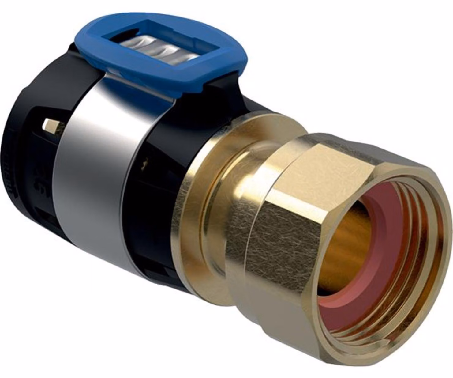 Geberit FlowFit transizione con dado per raccordo SiBr d25-G1 1/2