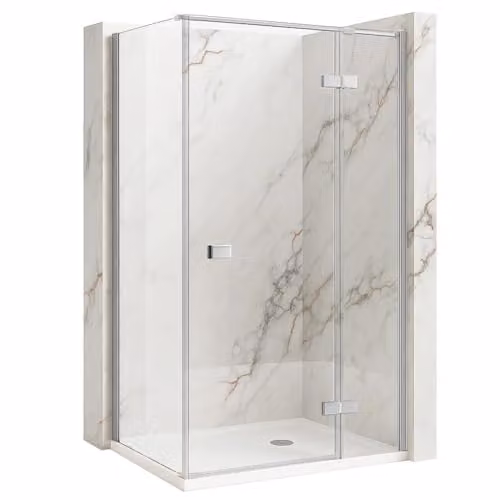 Rea Cabina Doccia Atlas 100x80cm (porta x parete) Destra Cromo