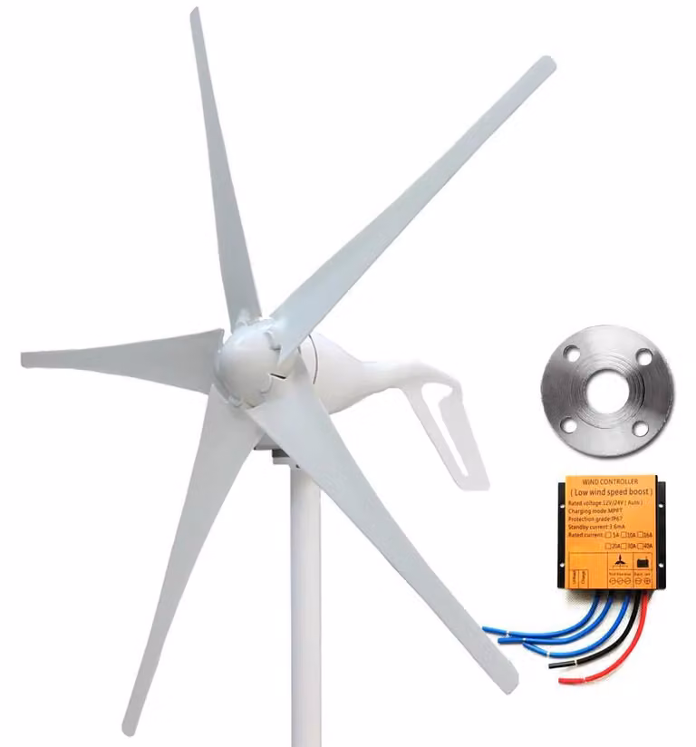 Generatore eolico, conversione energetica efficiente, design intuitivo, 400 W, 5 pale, MPPT, 24 V-a