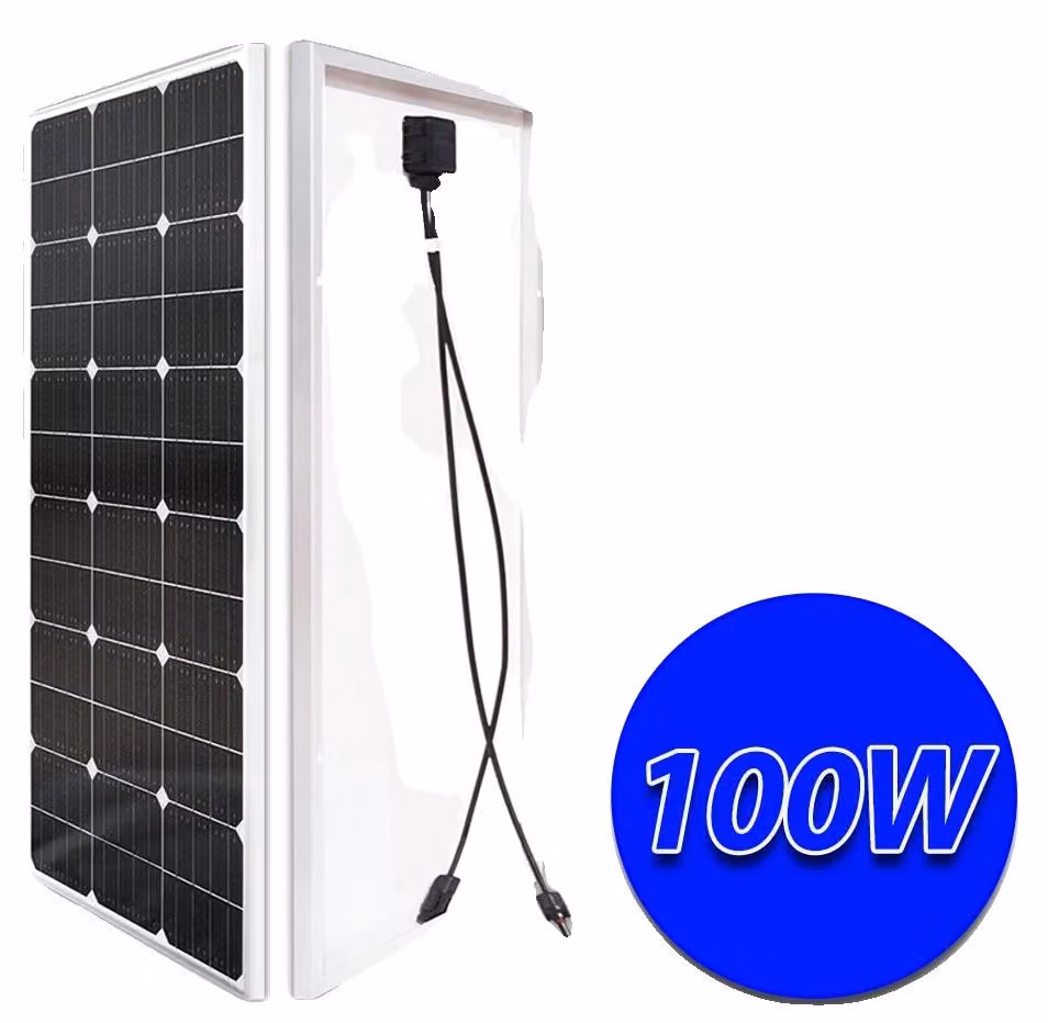 Pannello solare, materiale monocristallino, alta efficienza, 100 W, 1020 x 515 mm