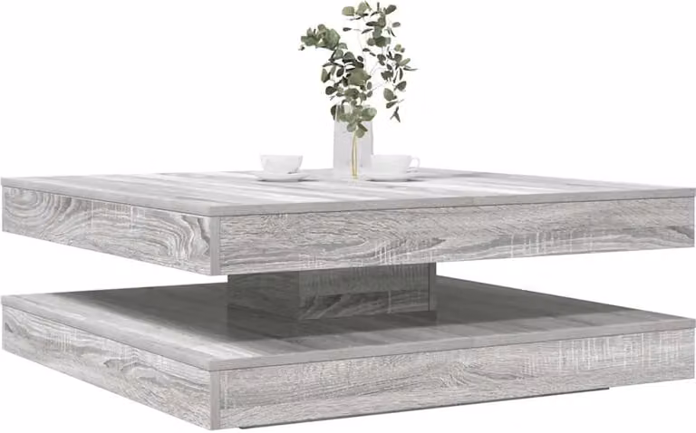 Maison Exclusive - Tavolino da Caffè Girevole a 360 Gradi Grigio 90x90x34,5 cm