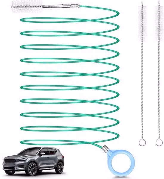 Spazzola per la pulizia del tetto apribile Draupnir, spazzola flessibile per lo scarico del tetto apribile lunga 1000 cm, set di 2 spazzole da 20 cm per la pulizia dello scarico del tergicristallo del tetto apribile dell'auto