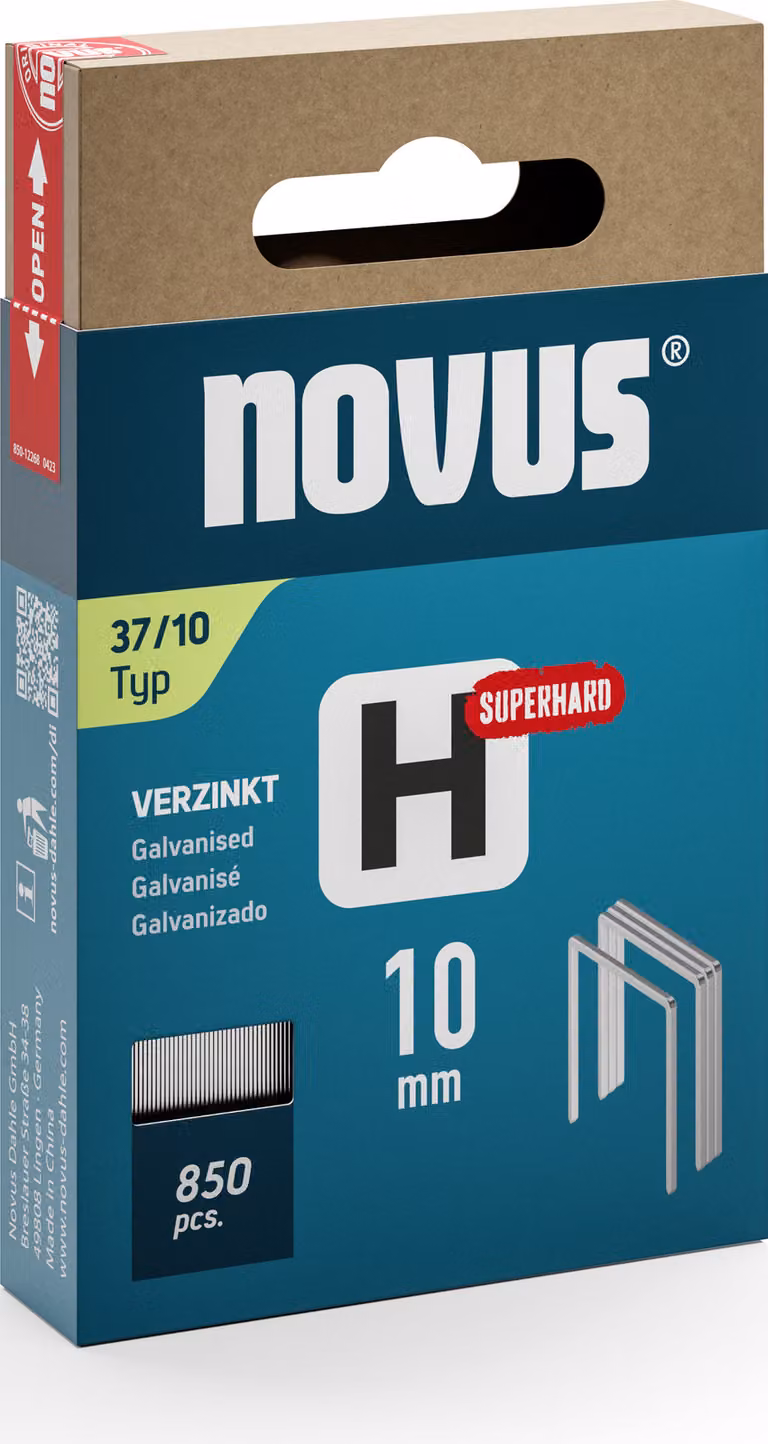 Graffetta a filo sottile tipo H 37 w.10,6mm 10mm 0,75mm superhard 850 pz.NOVUS
