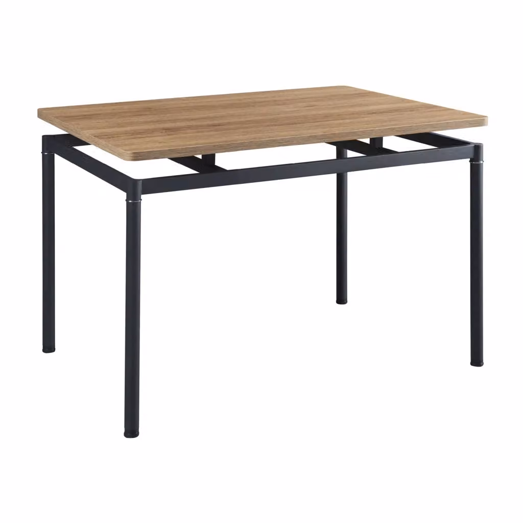 Tavolo da sala da pranzo moderno Hemnes en.casa in effetto rovere marrone e nero, L: 120 cm, P: 70 cm, H: 75 cm – 2