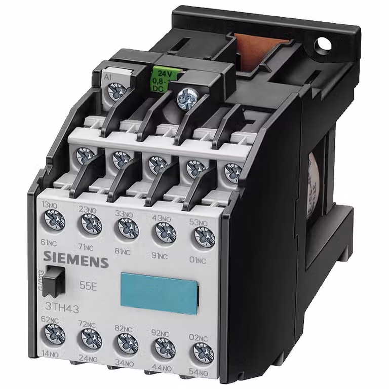Contattore ausiliario Siemens 100E, 10 NO, alimentazione CC, 24 V CC 3TH43100BB4