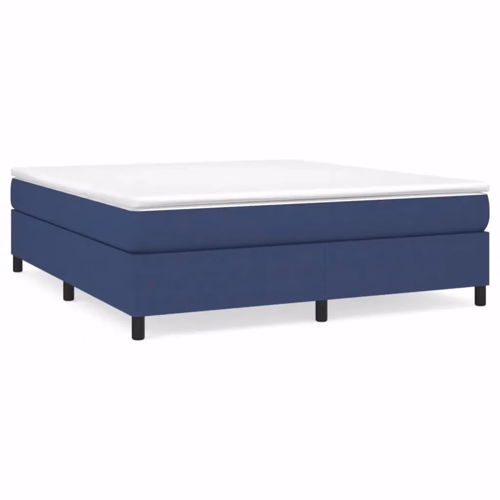 Struttura Letto a Rete a Molle Giroletto Blu in Tessuto L/P/H: 160 x 200 cm – 2