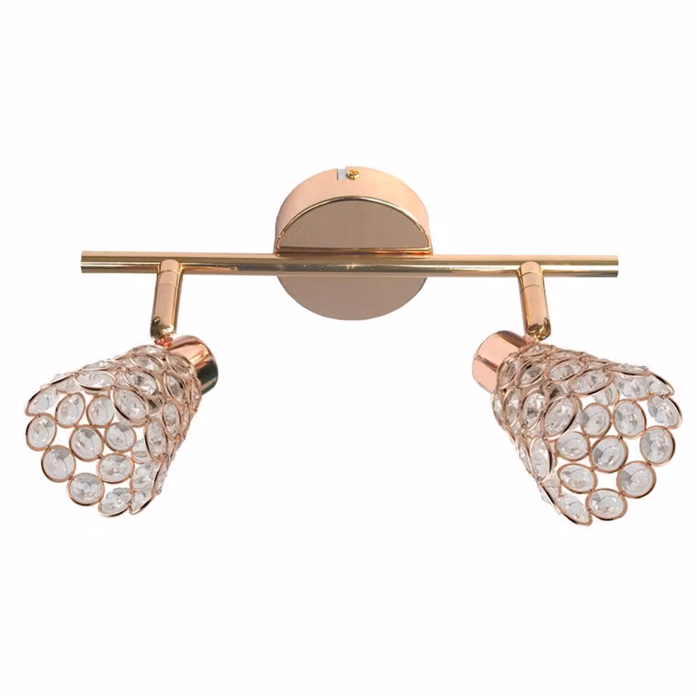 Lampada da soffitto GLOSSY oro-trasparente 2xG9x40W cristallo, dimensioni: 17x37x8 cm, IP20, Candellux