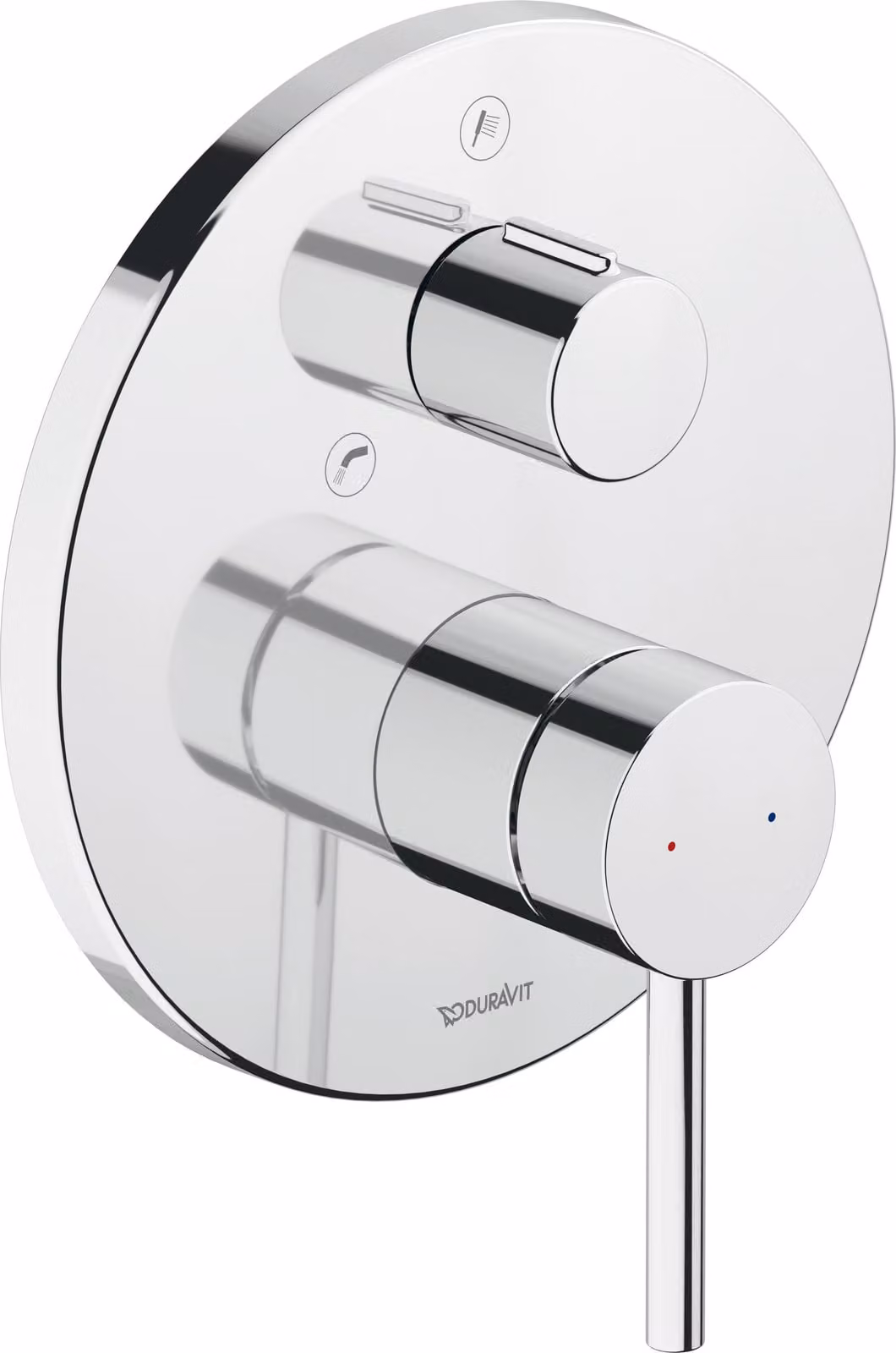 Duravit Circle Mitigeur monocommandé pour bain à encastrer, 2 consommateurs, système céramique, chrome, CE5210018010, CE5210018010