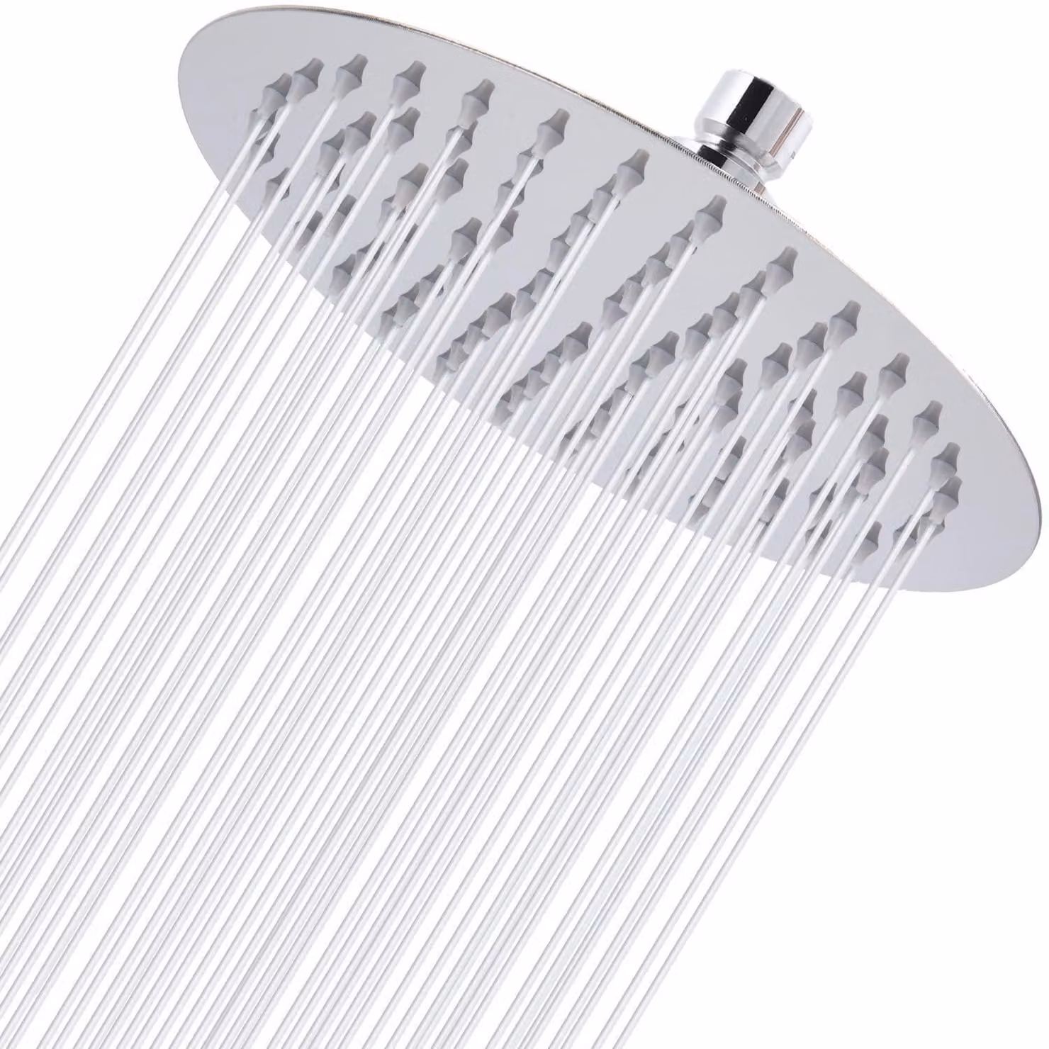 Doccia a pioggia da 20 cm, acciaio inossidabile 304, alta pressione, rotonda, cromata, installabile a parete o a soffitto
